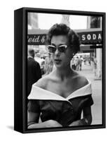Attractive Young Woman in Manhattan-Lisa Larsen-Framed Stretched Canvas