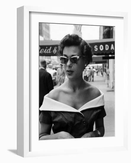 Attractive Young Woman in Manhattan-Lisa Larsen-Framed Photographic Print