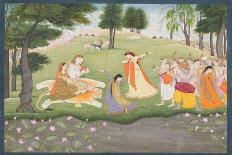 The Gods Sing and Dance for Shiva and Parvati. Date/Period: Ca. 1780-90. Painting. Opaque waterc...-Attributed to Khushala-Poster