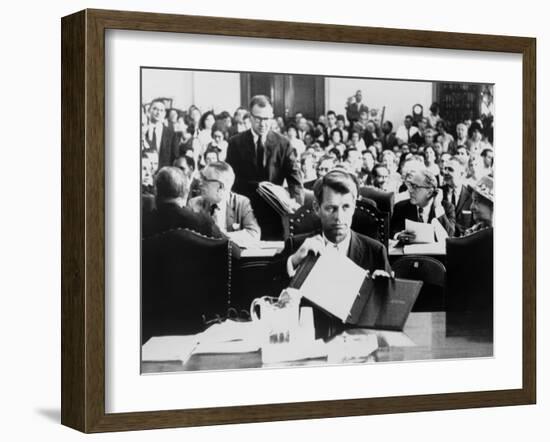 Atty, Gen. Robert Kennedy Testifying on the Civil Rights Bill in June 1963-null-Framed Photo