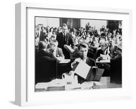 Atty, Gen. Robert Kennedy Testifying on the Civil Rights Bill in June 1963-null-Framed Photo