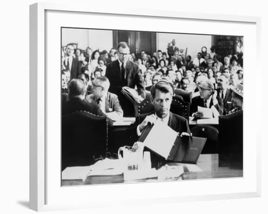 Atty, Gen. Robert Kennedy Testifying on the Civil Rights Bill in June 1963-null-Framed Photo