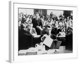 Atty, Gen. Robert Kennedy Testifying on the Civil Rights Bill in June 1963-null-Framed Photo