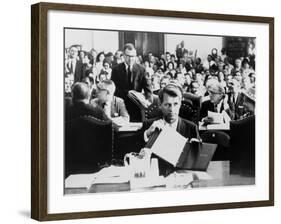 Atty, Gen. Robert Kennedy Testifying on the Civil Rights Bill in June 1963-null-Framed Photo