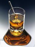 Glass of Liquor with Glass Stick-ATU Studios-Photographic Print