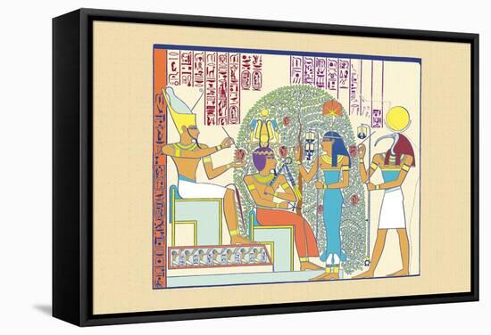 Atum, Ramses II and Sefekh-J. Gardner Wilkinson-Framed Stretched Canvas