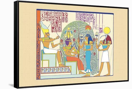 Atum, Ramses II and Sefekh-J. Gardner Wilkinson-Framed Stretched Canvas