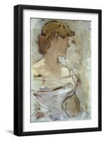 Au Bal - Marguerite de Conflans en Toilette de Bal, 1870-80-Edouard Manet-Framed Giclee Print