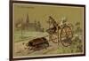 Au Bon Marche Cards Featuring Anthropomorphic Insects-null-Framed Giclee Print