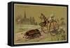 Au Bon Marche Cards Featuring Anthropomorphic Insects-null-Framed Stretched Canvas