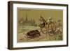 Au Bon Marche Cards Featuring Anthropomorphic Insects-null-Framed Giclee Print