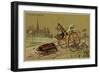 Au Bon Marche Cards Featuring Anthropomorphic Insects-null-Framed Giclee Print