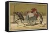 Au Bon Marche Cards Featuring Anthropomorphic Insects-null-Framed Stretched Canvas