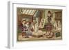 Au Bon Marche Cards Featuring Children's Games-null-Framed Giclee Print
