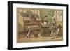 Au Bon Marche Cards Featuring Children's Games-null-Framed Giclee Print