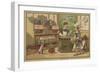 Au Bon Marche Cards Featuring Children's Games-null-Framed Giclee Print