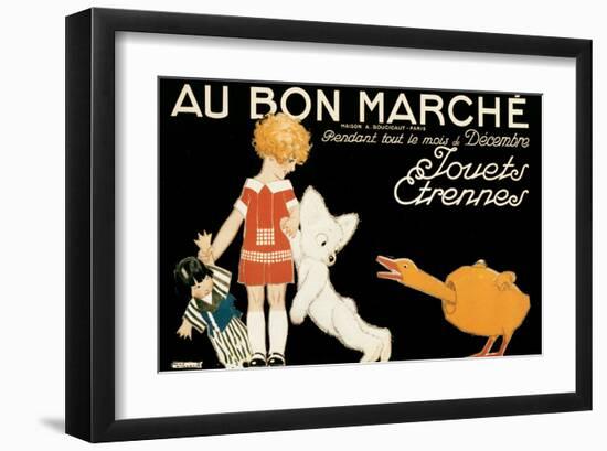 Au Bon Marche, Jouets et Etrennes-René Vincent-Framed Art Print