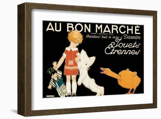 Au Bon Marche, Jouets et Etrennes-René Vincent-Framed Art Print