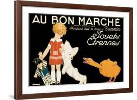 Au Bon Marche, Jouets et Etrennes-René Vincent-Framed Art Print