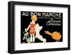 Au Bon Marche, Jouets et Etrennes-René Vincent-Framed Art Print