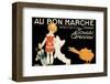 Au Bon Marche, Jouets et Etrennes-René Vincent-Framed Art Print