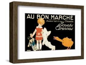 Au Bon Marche, Jouets et Etrennes-René Vincent-Framed Art Print