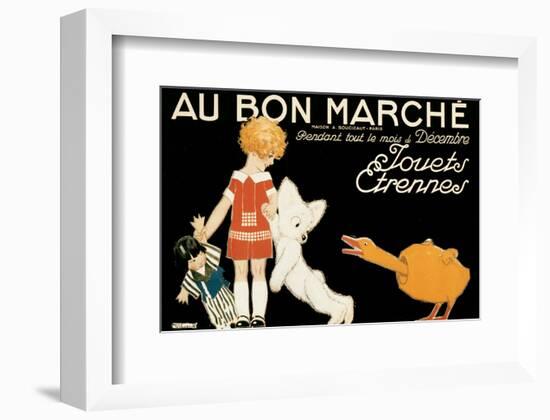 Au Bon Marche, Jouets et Etrennes-René Vincent-Framed Art Print