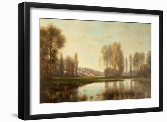 Au Bord De L'Oise (A River Scene)-Stanislas Victor Edouard Lepine-Framed Giclee Print