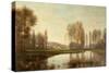 Au Bord De L'Oise (A River Scene)-Stanislas Victor Edouard Lepine-Stretched Canvas