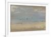 Au bord de la mer, sur une plage, trois voiliers au loin-Edgar Degas-Framed Giclee Print