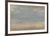 Au bord de la mer, sur une plage, trois voiliers au loin-Edgar Degas-Framed Giclee Print