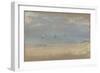 Au bord de la mer, sur une plage, trois voiliers au loin-Edgar Degas-Framed Giclee Print