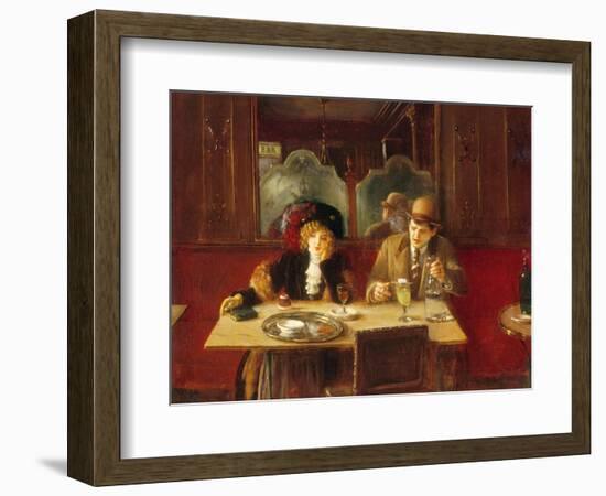 Au café, l'absinthe-Jean Béraud-Framed Giclee Print