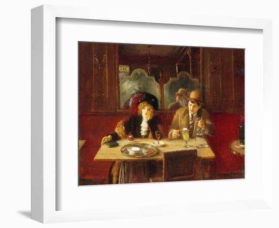 Au café, l'absinthe-Jean Béraud-Framed Giclee Print