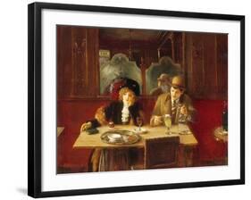 Au café, l'absinthe-Jean Béraud-Framed Giclee Print