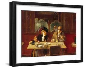 Au café, l'absinthe-Jean Béraud-Framed Giclee Print