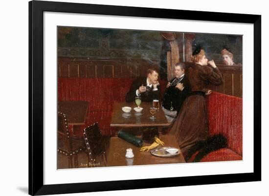 Au café, trois personnages-Jean Béraud-Framed Giclee Print