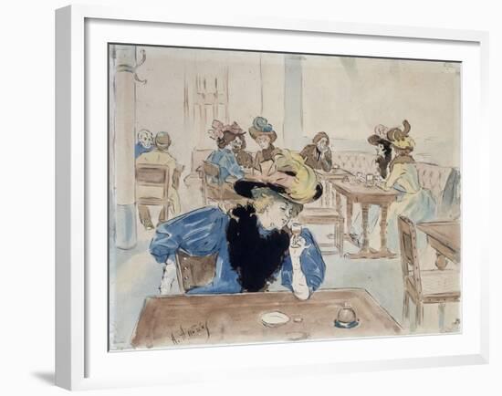 Au café-Andreas-Framed Giclee Print