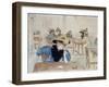 Au café-Andreas-Framed Giclee Print