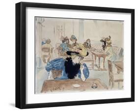 Au café-Andreas-Framed Giclee Print