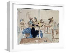 Au café-Andreas-Framed Giclee Print