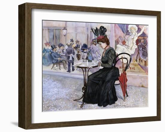 Au Cafe-Oscar Wilson-Framed Giclee Print