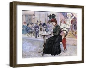 Au Cafe-Oscar Wilson-Framed Giclee Print