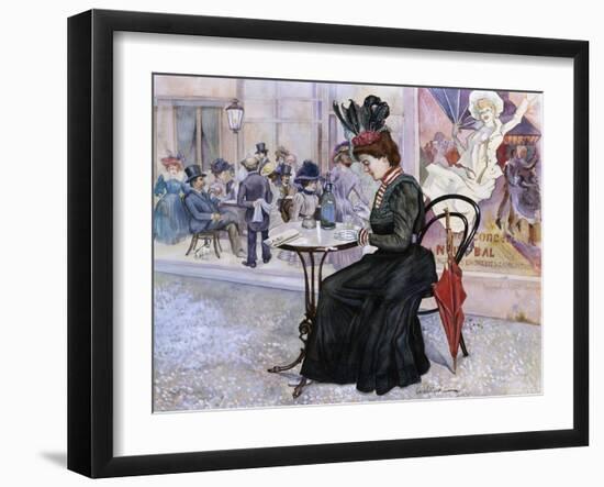 Au Cafe-Oscar Wilson-Framed Giclee Print