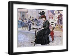 Au Cafe-Oscar Wilson-Framed Giclee Print