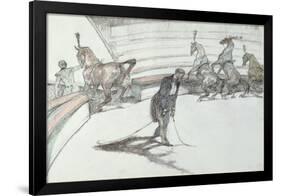 Au Cirque: Chevaux En Liberte, 1899-Henri de Toulouse-Lautrec-Framed Giclee Print