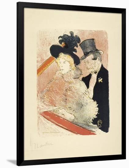 Au Concert-Henri de Toulouse-Lautrec-Framed Art Print