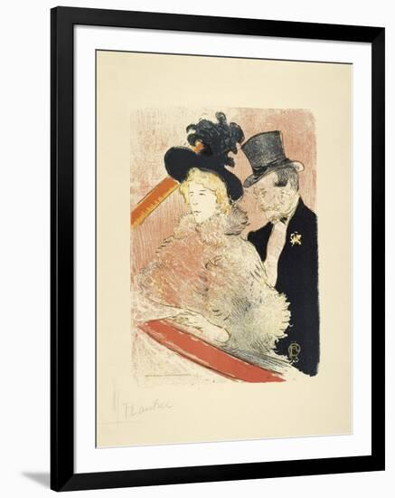 Au Concert-Henri de Toulouse-Lautrec-Framed Art Print