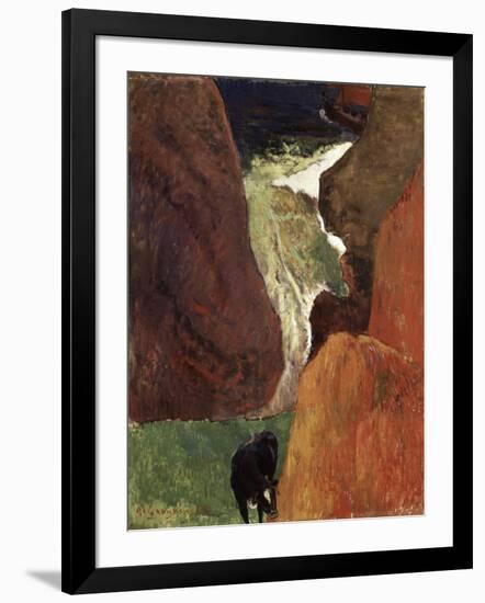 Au Dessus du Gouffre-Paul Gauguin-Framed Giclee Print