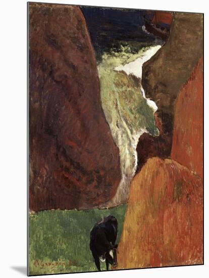 Au Dessus du Gouffre-Paul Gauguin-Mounted Giclee Print